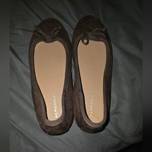 Aerosoles 9 Brown Suede Flats